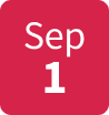 Red calendar icon showing September 1.